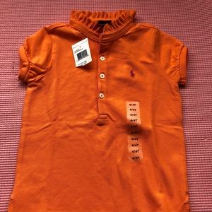 NWT Ralph Lauren 4/4T orange shirt